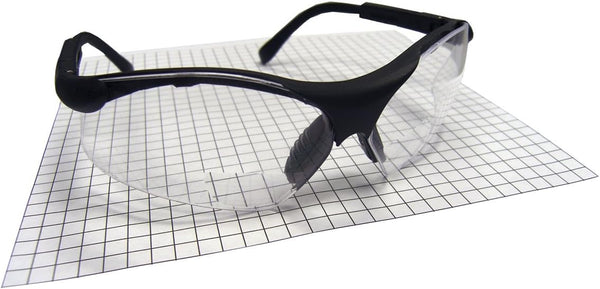 SAS Safety Sidewinder Readers Safety Glasses - Black Frame, Clear 1.5 X Reader Lens