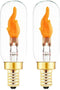 SHUWDKAR E12 Flickering Flame Bulb, Realistic Flame Effect LED Chandelier Candelabra Base,