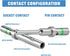 IWISS Deutsch Size 16 Solid Contacts DT Series Connector, 50 Pairs Automotive Terminals, 14AWG Wire
