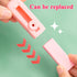 M&G 4+1 Pack Rubber Pink Erasers, Sliding Retractable Eraser, Soft Cute Push Pull Large Pencil Erasers