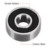 uxcell 606-2RS Deep Groove Ball Bearing 6mm x 17mm x 6mm Double Sealed High Carbon Steel Z1, 8pcs