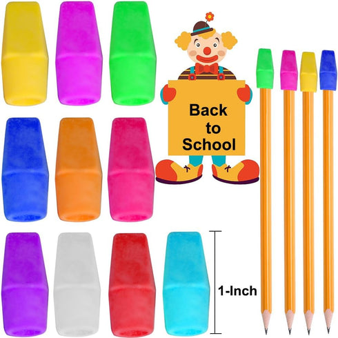 Pencil Top Eraser Bulk, 600 Pack Cap Erasers for Pencils, School Supplies for Teachers, Students, Classroom
