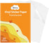 Printable Sticker Paper for Inkjet Printer, 8.5 x 11 Inches, 20 Sheets Waterproof