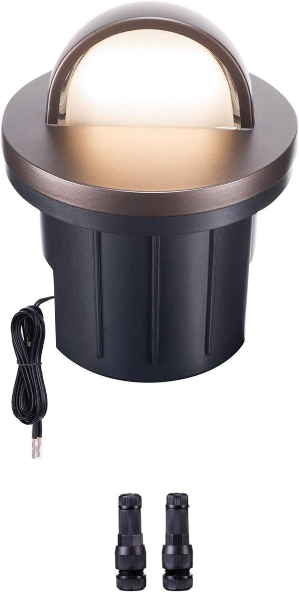 3000K Landscape Well Lights, 6W 420LM LED Low Voltage 12V Ground Lights,