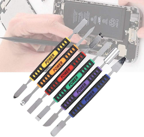 Zopsc 6PCS Crowbar Repair Tools Kit Set, Anti-Slip Silicone Prying Opening Tools for Mobile Phones, Tablets