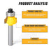 2PCS Roundover Edging Router Bit Set, 1/4-Inch Shank Round Nose Cutter Tools, 1/8" Radius