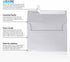 LUXPaper Silver Metallic A7 Invitation Envelopes | Peel & Press | 5 1/4" x 7 1/4" | 80lb Text | 50 Qty