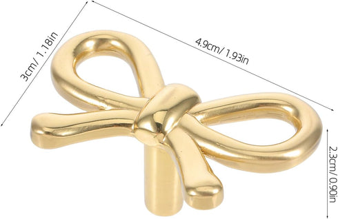 Beavorty Brass Bow Tie Drawer Handle Decorative Cabinet Pull Bronze Tone Wardrobe Knob for Shoe Cabinet Bedside Table