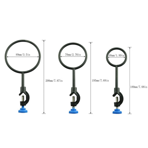Lab Stand Support Retort Ring Set, 60mm, 80mm, 100mm - Lab Metalware Equipment