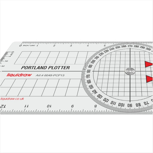 Liquidraw Portland Course Plotter with Marine Protractor | Navigation Protractor | Useful Tool for Marine Navigation |