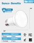 Sunco Lighting 6 Pack BR20 LED Bulbs, Indoor Flood Light, 3000K Warm White, 50W Equivalent, E26 Base