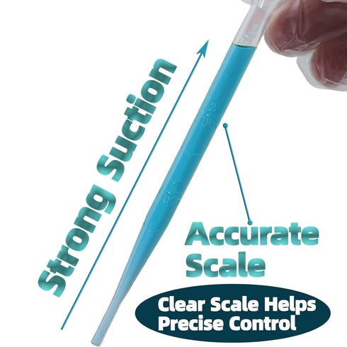 100 PCS 3ML Disposable Plastic Dropper Pipettes for Accurate Liquid Transfer, Excellent Suction for Oils, Crafts, Labs
