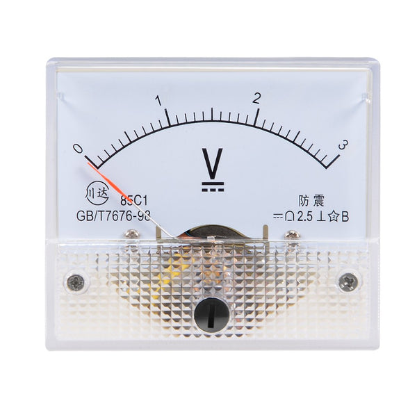 uxcell DC 0-3V Analog Panel Voltage Gauge Volt Meter 85C1 with 2.5% Error Margin