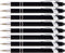 PASISIBICK 8 Pack Black Ballpoint Pens 2-in-1 Stylus Retractable Metal Stylus Pen