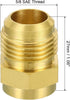 PATIKIL 5/8 SAE Male Thread Brass Flare Tube Fitting, 2 Pack Pipe Adapter Connector for Plumbing HVAC