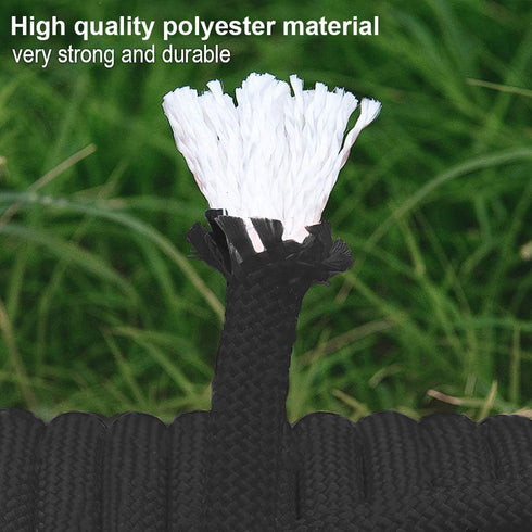 Aoneky 10mm 2000LB Outdoor Static Utility Rope, Heavy Duty Polyester Rope for Pulling, Rigging, Tree Work & Hunting