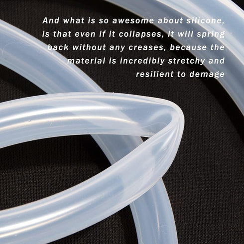 Quickun Pure Silicone Tubing, 7mm ID x 10mm OD High Temp Food Grade Tube for Home Brewing, 3.28 Ft