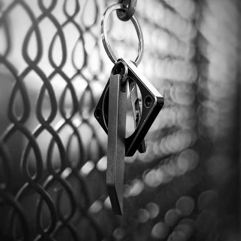 The Mighty Bar - Heavy Duty Keychain Prybar EDC Pry Bar for Every Day Carry Small Stainless Steel Key Chain Multitool