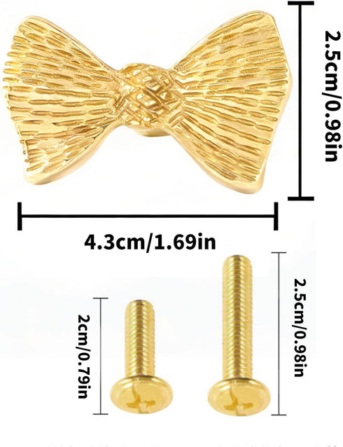 Generic Unique Drawer Pulls Brass Dressers Knob Cupboard Handle Modern Furniture Handle Bowknot Shape Bedside Cabinet