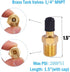 12 PCS Anti-Corrosion Brass Schrader Valve Standard Valve Core with 1/4''NPT Male and 1/8" NPT Male Threads
