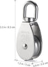 2Pcs 25MM Single Pulley Block in 304 Stainless Steel M25 - Loading 400kg, Silver