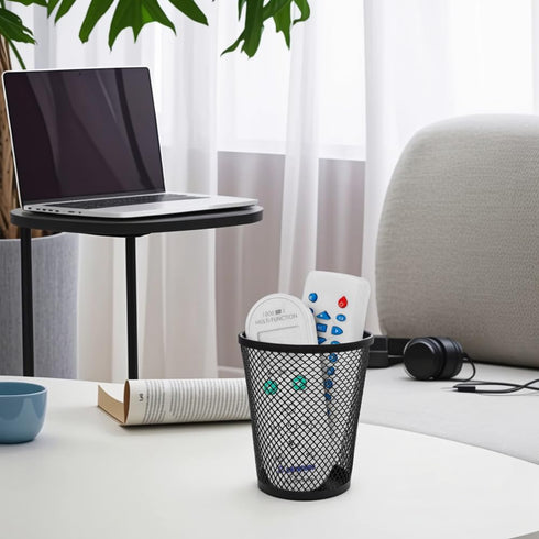 YY YEARCHY Pen Pencil Holder for Desk, Mesh Organizer Cup Holders for Home Office Makeup Brush (Black, Medium 12 Pack)