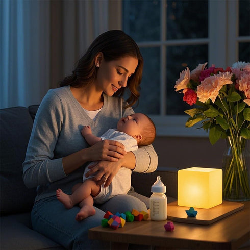 KEROVI 6-in 16 4 Light Up Cubes, RGB Color Lighting Effect LED Cube Night Lights for Kid, Rechargeable LED Light Cubes