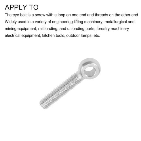 Shoulder Swing Lifting Bolt (M6x30mm) 5Pcs, 304 Stainless Steel Eye Bolts for Home Renovation