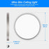 12 Inch 24W 3000K/4000K/6500K Peasur LED Ceiling Light Brushed Nickel, Slim Flush Mount Ceiling Light Adjustable