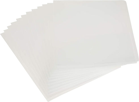 Filexec 2-Pocket Folder, Business Card Die-Cut, Translucent Clear, Pack of 12 (50116-31213)