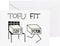 CafePress TOFU FIT Folded Greeting Card Matte