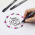 Tombow 82040 Fudenosuke Brush Pen, Twin Tip, Black/Gray for Calligraphy and Art Drawings
