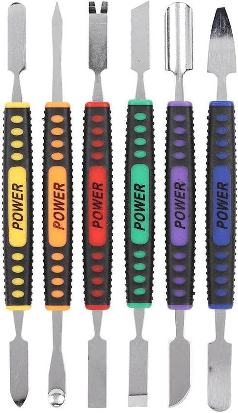 Zopsc 6PCS Crowbar Repair Tools Kit Set, Anti-Slip Silicone Prying Opening Tools for Mobile Phones, Tablets