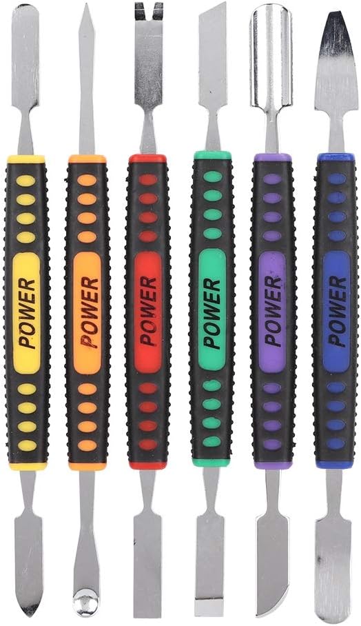 Zopsc 6PCS Crowbar Repair Tools Kit Set, Anti-Slip Silicone Prying Opening Tools for Mobile Phones, Tablets