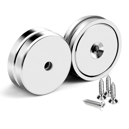 DIYMAG Neodymium Round Base Cup Magnet, 100LBS Strong Rare Earth Magnets with Heavy Duty Countersunk Hole