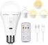 Rechargeable Battery Operated Light Bulbs for Non-Hardwired Fixtures with Remote and Timer,