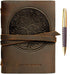 Leather Bound Journal for Men and Women, Handmade Gift Set with Tree of Life Embossed Journal and Stylish Pen, Vintage