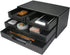 KINGFOM PU Leather Desk Organizer with 4 Drawers, Small Desktop Organizer for Office Supplies
