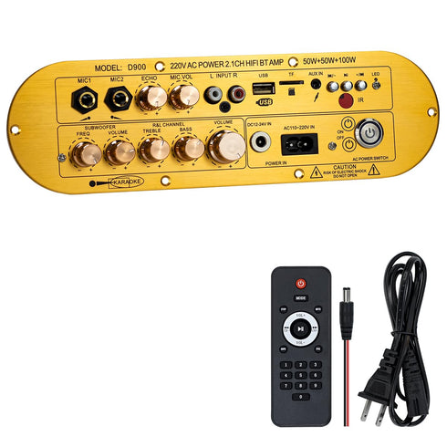 Hosyond D900 2.1 Channel Bluetooth Receiver Amplifier 50W2 + 100W Subwoofer, Hi-Res Audio