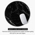 Auhoahsil Round Marble Theme Mouse Pad, Anti-Slip Rubber with Stitched Edges for Gaming, Office, 8.7 x 8.7 in