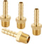 KOOTANS 4pcs Brass Quick Coupler Air Hose Fittings, 1/4" Hose Barb to 1/4 NPT Male Thread, M Type Adapter Connector
