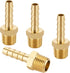 KOOTANS 4pcs Brass Quick Coupler Air Hose Fittings, 1/4" Hose Barb to 1/4 NPT Male Thread, M Type Adapter Connector