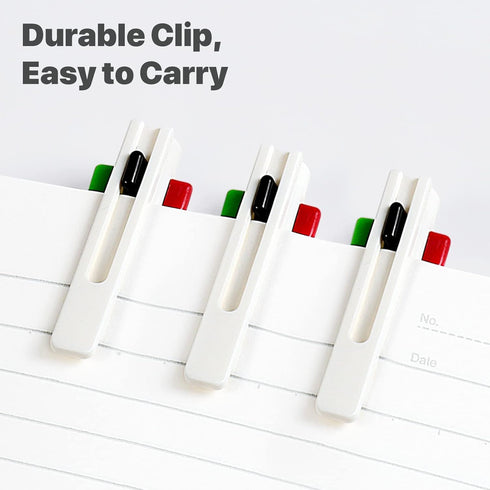 Cambond 4-in-1 Multicolor Pen 1.0mm, 4-Color Retractable Ballpoint Pens for Office School Supplies, 5 Pack (White)