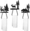 Peryiter 3 Pcs Bear Towel Holder Rustic Towel Racks Cabin Bathroom Decor