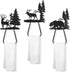 Peryiter 3 Pcs Bear Towel Holder Rustic Towel Racks Cabin Bathroom Decor