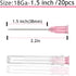 20 Pcs 18Ga 1.5 Inch/38mm Lab Dispensing Needle Luer Lock, Individually Sealed Wrapped