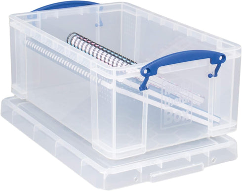 Really Useful Plastic Storage Box, 9 Litre, Clear