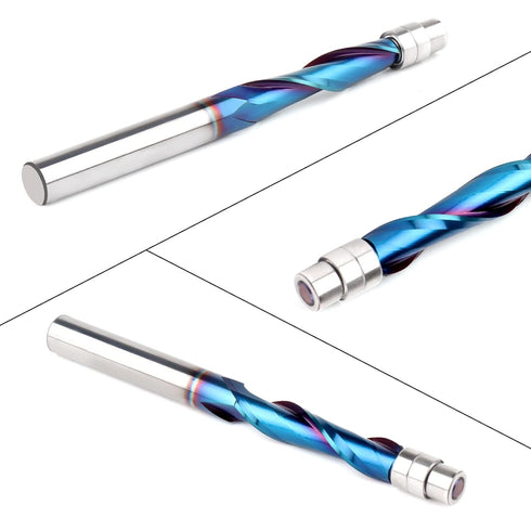 EANOSIC 1/4 Inch (1/4" Upcut Spiral Flush Trim Router Bit, Shank Solid Carbide Flush Trim Router Bits Spiral with Nano