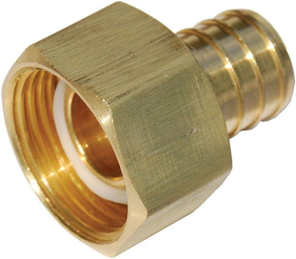 SharkBite 1 Inch NPSM Crimp Swivel Adapter, Brass Plumbing Fittings, PEX Pipe, PE-RT, UC594LFA by SharkBite