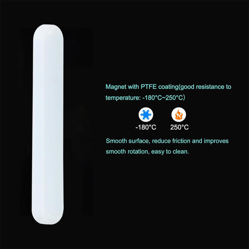 MECCANIXITY Magnetic Stirrer Mixer Stir Bar Rod, 40mm/1.57" Cylinder Shape PTFE Coating Magnet for Laboratory (8Pcs)